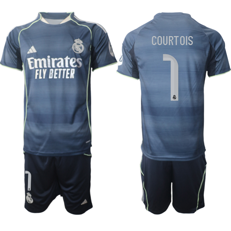 Men 2025-2026 Club Real Madrid away Blue 1 Soccer Jersey